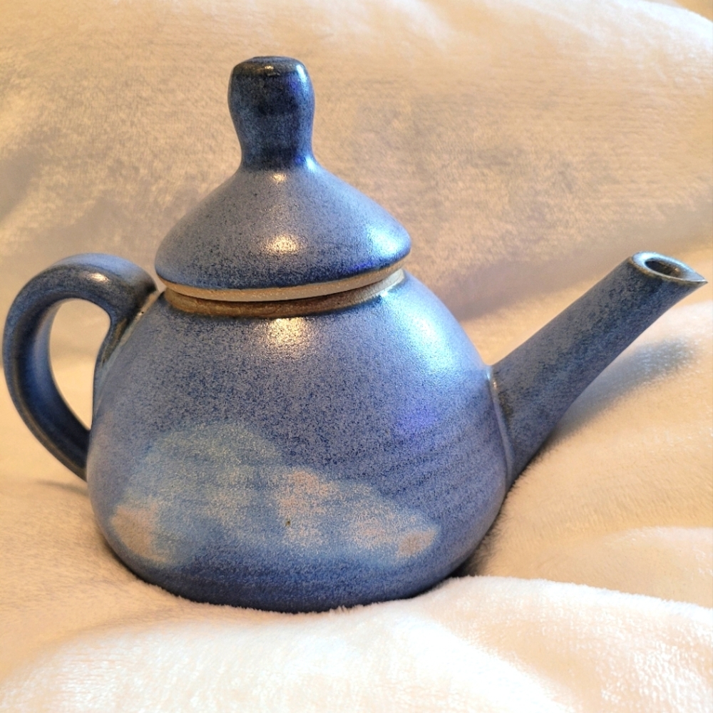 Coffelt Studio Pottery Teapot Blue